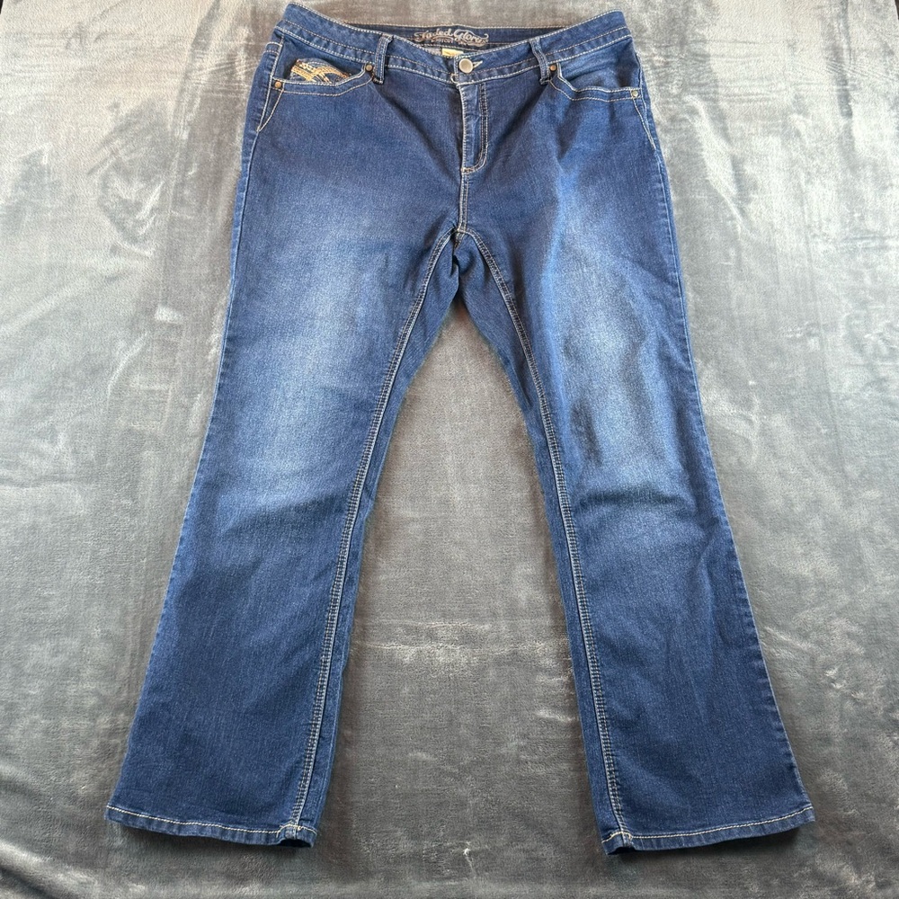Faded Glory Women's Jeans Bootcut Size 18W High Rise Medium Wash